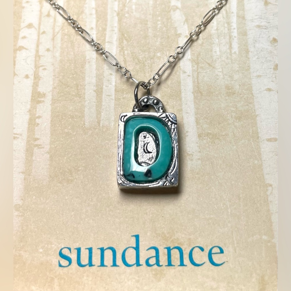 New! Jes MaHarry from Sundance Pick a Letter “D” Necklace. Sterling Silver chain
